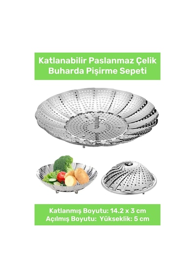 Çelik Buharda Pişirme Aparatı Inox