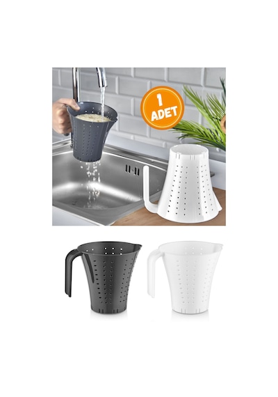 1 Adet Pratik Kulplu Makarna Ve Pirinç Süzgeci Plastik Diğer