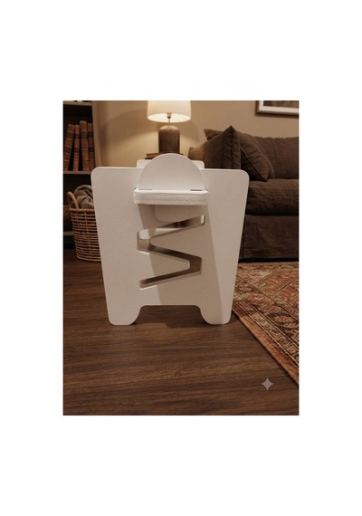 Açı Ve Yükseklik Ayarlı Ergonomik Kedi Mama Kabı- Köpek Mama Kabı Ayarlanabilir Beyaz