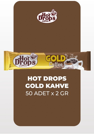 Hot Drops Gold Kahve 100gr 50 Adet X 2 Gr Hazır Granül Kahve