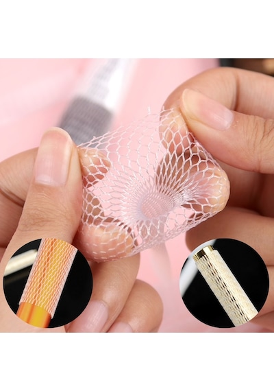 Buffer Makyaj Far Allık Kontür Eyeliner Fırça Malzemeleri Ürünleri Koruyucu File Kapak Örgü Kılıf S