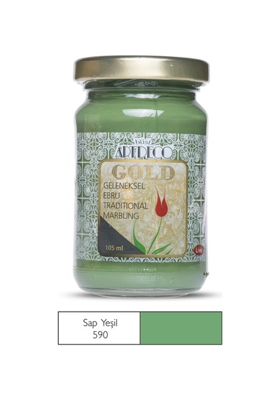 Artdeco Gold Geleneksel Ebru Boyası 105Ml Sap Yeşil 590 S.3