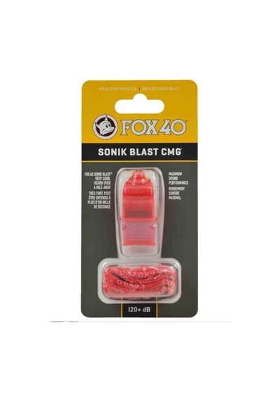 Fox40 Sonik Blast Safety Cmg İpli Düdük Kırmızı Kırmızı