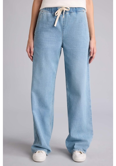 Defacto Wıde Leg Yüksek Bel Geniş Paça Uzun Yumuşak Jean Pantolon H3520ax26smnm39 Mavi-nm39