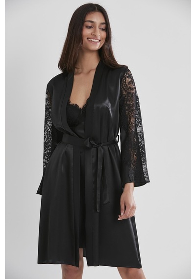 Pierre Cardin Saten Dantelli Gecelik Ve Sabahlık Takımı - 4025 001
