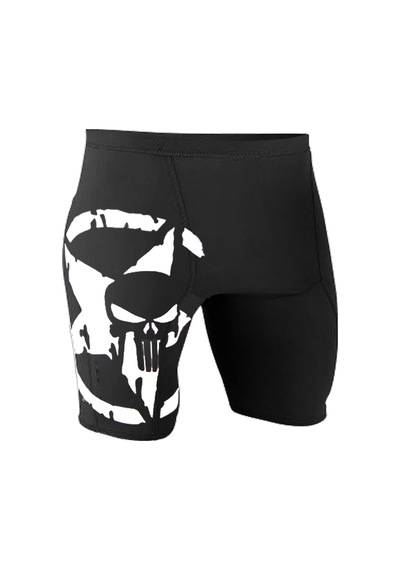 Dosmai Dijital Baskılı Punisher Tasarım Rashguard Şort Rgs320 Siyah