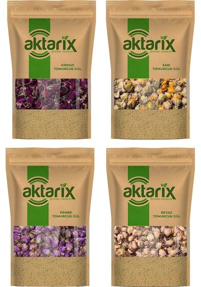 Aktarix Tomurcuk Gül Kurusu Seti 4 x 10 G