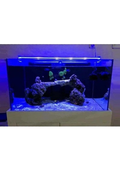 Mavi 40 Cm Akvaryum Led Aydınlatma Açık Bej