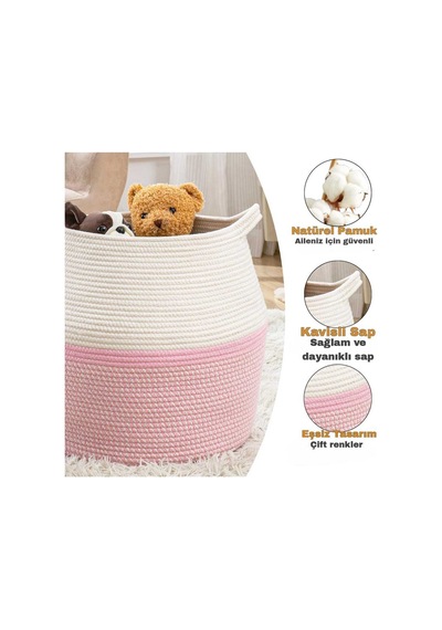 Hasır, Jüt Sepet, Banyo Sepeti, Havlu Sepeti, Kirli Sepeti, Oyuncak Sepeti, Düzenleyici, 40x35 Krem Pembe Krem Pembe Hasır, Jüt Sepet, Banyo Sepeti, Havlu Sepeti, Kirli Sepeti, Oyuncak Sepeti, Düzenleyici, 40x35 Krem Pembe Krem Pembe