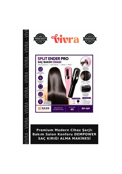 Premium Modern Cihaz Şarjlı Bakım Salon Konforu Dempower Saç Kırığı Alma Makinesi