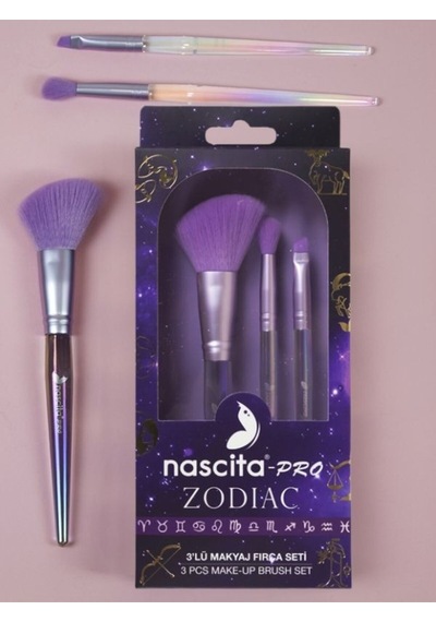 Pro Zodiac Günlük 3'lü Makyaj Fırça Seti - 138