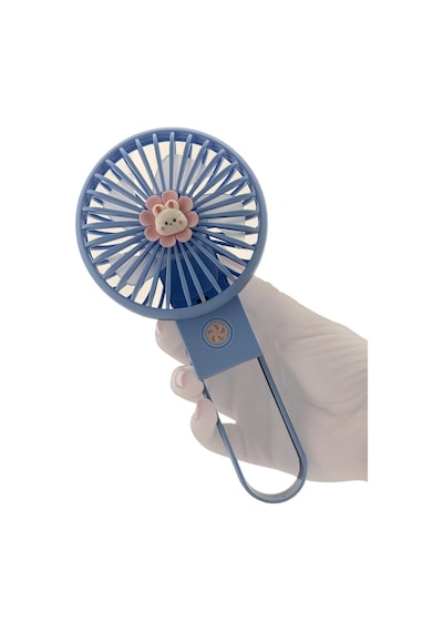 Coverzone Taşınabilir Mini Usb Fan Led Işıklı Masa Üstü 3 Kademeli Dahili Işık Şarj Edilebilir Mini Vantilatö