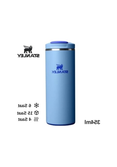 0.35 L Termos Kupa Bardak, Mavi Renk, Matara Fonksiyonu İle Pratik Kullanım Açık Beyaz