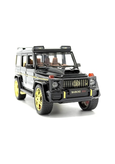 Mercedes Brabus G800 1:24 Metal Model Araba - Sesli Işıklı, Çek Bırak, Açılan Kapılar - Siyah