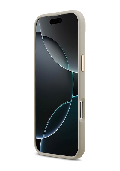 Apple Uyumlu iPhone 17 Air Kılıf Lacoste Lisanslı M-safeli Champs Elysees Pu Deri Tasarımlı Kapak Gri Gri
