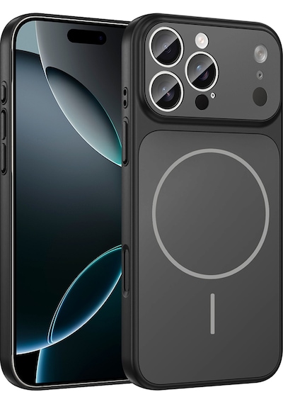 Apple Uyumlu iPhone 14 Pro Max Kılıf Zore M-safe Şarj Özellikli Kamera Korumalı Formen Kapak Siyah