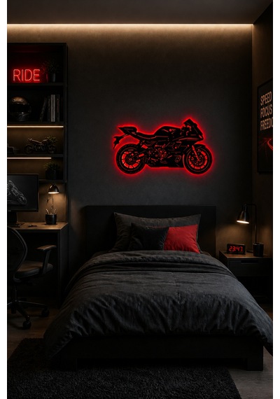 Lucenda Led Işıklı Motor Dekoratif Tablo Modern Spor Motosiklet Duvar Dekoru Gece Lambası Kırmızı - 874478148 Kırmızı Lucenda Led Işıklı Motor Dekoratif Tablo Modern Spor Motosiklet Duvar Dekoru Gece Lambası Kırmızı - 874478148 Kırmızı