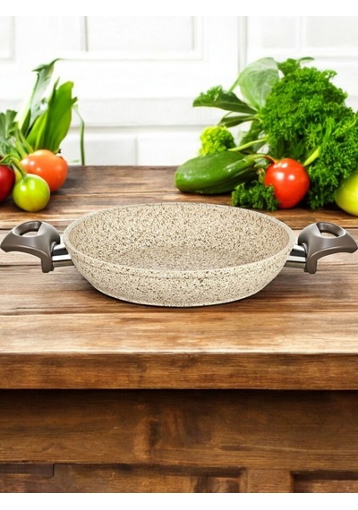 Falez Creamy Granit Tava Sahan 20 Cm siyah