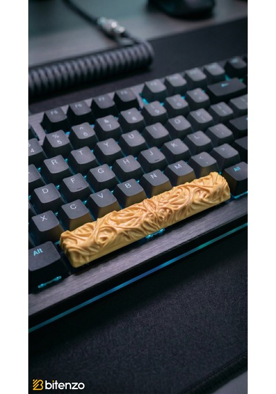 Custom Tasarım Mekanik Klavye Spacebar Keycap - 6.25u Uyumlu Özel Dokulu Boşluk Tuşu - Pastel Sarı