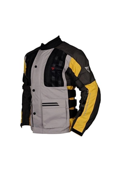 Venom Motosiklet Montu Tourex 4 Mevsim Ce Sertifikalı Long Touring Motorcu Mont Gri-sarı