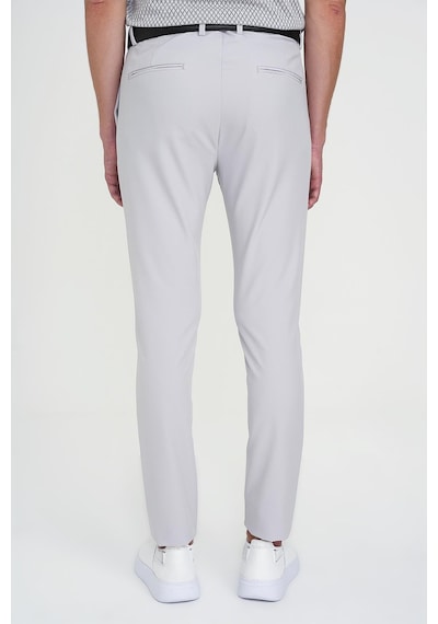 Efor Slim Fit Yan Cepli Esnek Düz Koyu Taş Pamuk Pantolon P 1197 K.Taş