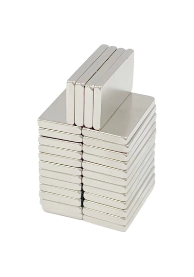 20 10 2 Mm N35 Neodyum Mıknatıs - Köşeli, Nikel Kaplama 50 Li Set