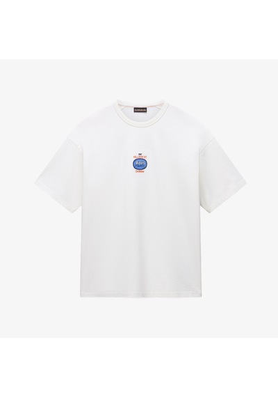 Napapijri S-krous Erkek Beyaz T-shirt Np0a4g3s2061