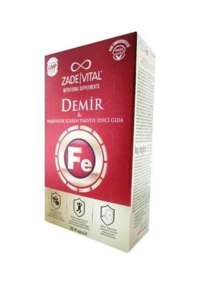 Zade Vital Iron Fe 30 Kapsül