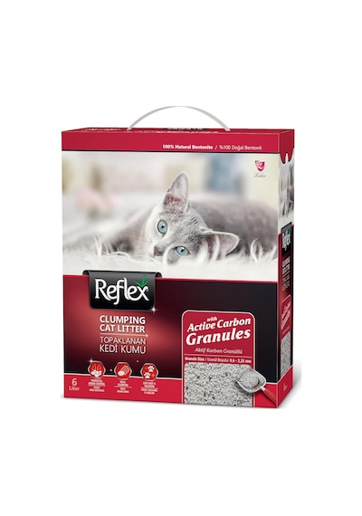 Granül Aktif Karbonlu Topaklanan Kedi Kumu, 6 L