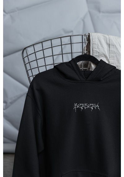 Macklin Unisex Kadın Erkek Berserk Anime Ön Arka Baskılı Özel Tasarım Baskılı Kapşonlu Sweatshirt Siyah Mck1506 Siyah