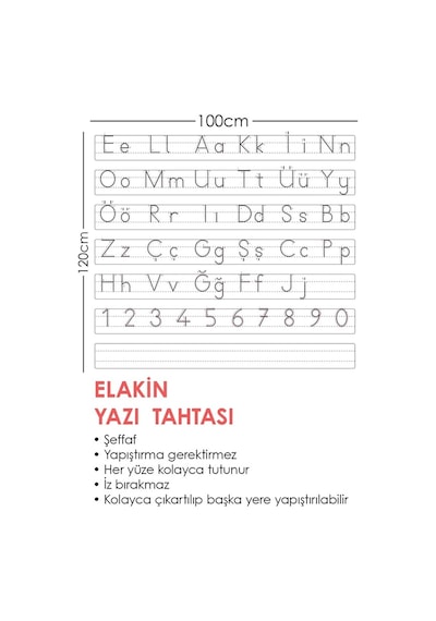 Elakin Yazı Tahtası Akıllı Kağıt Tahta 110X100 Cm