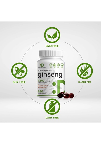 Deal Supplement Korean Red Panax Ginseng Root Extract 7,500mg Per