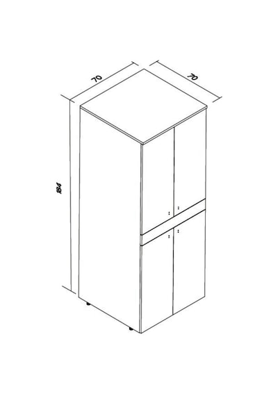 %100 Mdf Çamaşır Makinesi Dolabı Kurutma Makinesi Dolabı 70 Cm Ç. Beyaz