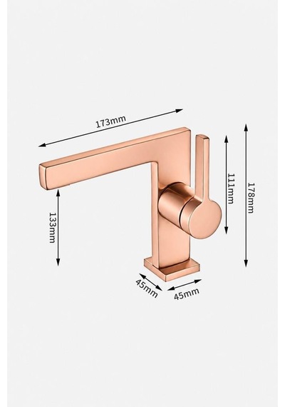 Sera Kısa Lavabo Bataryası Parlak Rose