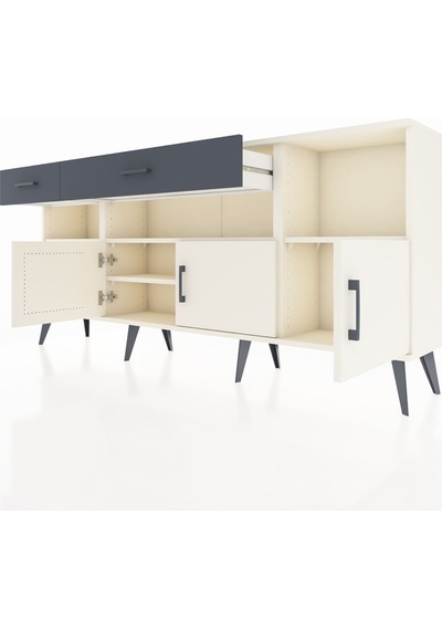 Arges Konsol 5 Raflı 2 Çekmeceli 3 Kapaklı 176x30x83 Aytaşı-aytaşı/antrasit Aytaşı/antrasit Arges Konsol 5 Raflı 2 Çekmeceli 3 Kapaklı 176x30x83 Aytaşı-aytaşı/antrasit Aytaşı/antrasit