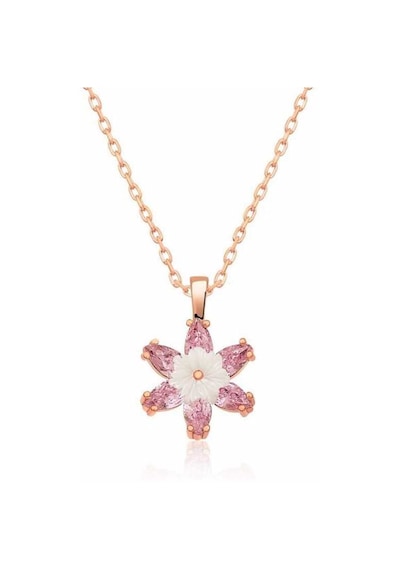 925 Ayar Gümüş Rose Pembe Lotus Çiçeği Kolye Arbltgs995bz53kemcn