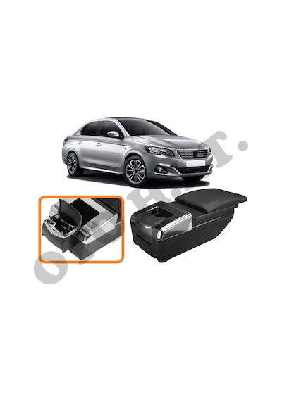 Peugeot 301 Uyumlu Bardaklıklı Lüks Kol Dayama Kolçak Siyah İthal.