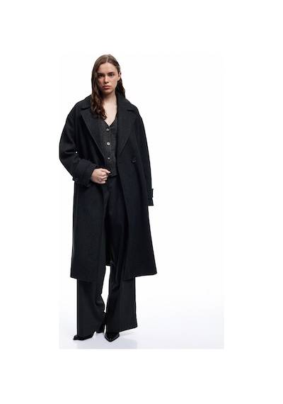 Koton Astarlı Düğmeli Kruvaze Uzun Kollu Oversize Kaşe Kaban Antrasit 6wak00058ew 939 Koton Astarlı Düğmeli Kruvaze Uzun Kollu Oversize Kaşe Kaban Antrasit 6wak00058ew 939