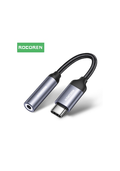 Rocoren Dac Çipli Type-c To 3.5mm Jack Aux Ses Dönüştürücü Çevirici Kablo Adaptör
