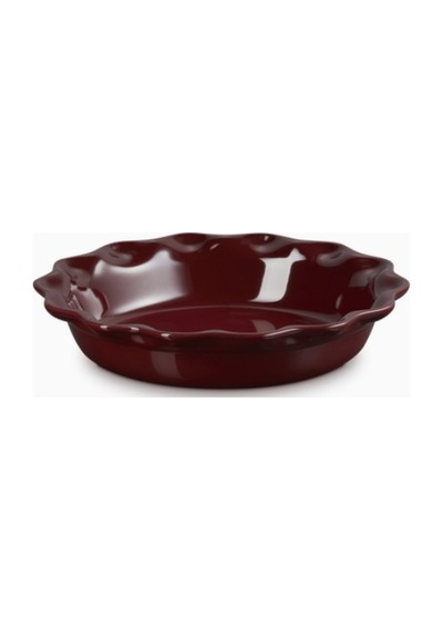 Le Creuset Seramik Dalgalı Kenar Lüks Tart Kalıbı Fırın Tepsisi Bordo 23 Cm