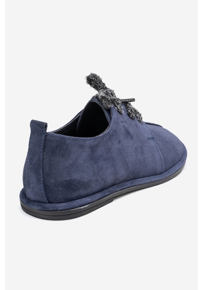 Luvishoes Luvi Shoes Denora Lacivert Süet Hakiki Deri Kadın Günlük Ayakkabı Lacivert