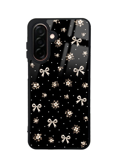 Galaxy A26 Kılıf Kamera Korumalı Desenli Zore Lusi Kapak - Gold Fiyonk -