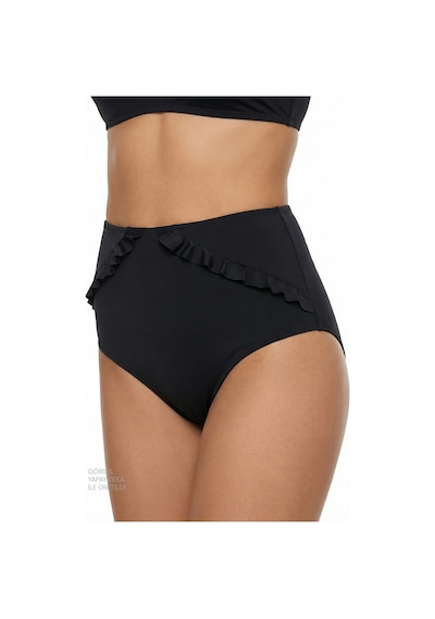 Penti Siyah New High Ruffle Bikini Altı