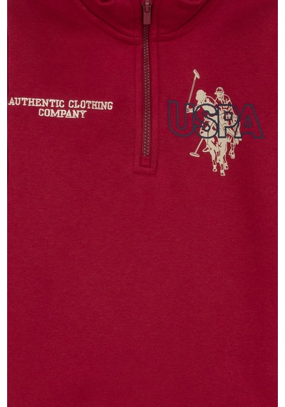 U.s. Polo Assn. Erkek Çocuk Sweatshirt 50315815-vr104 Koyu Frambuaz/dark Raspberry