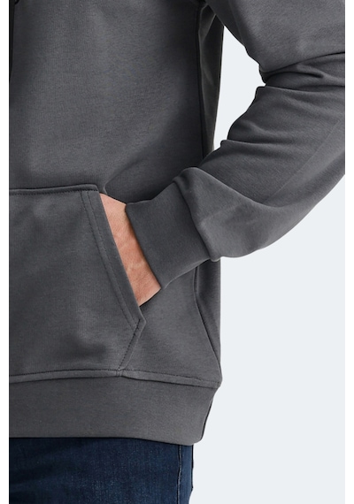 Slazenger Onca Erkek Kanguru Cepli Kapüşonlu Koyu Gri Sweatshirt Koyu Gri