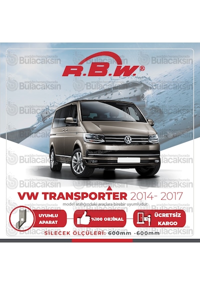 Volkswagen Transporter T6 Muz Silecek Takımı 2015-2020 Rbw