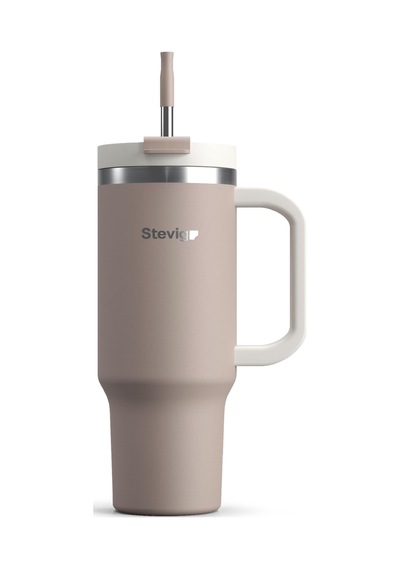 Stevig 2 Moods Tuck-in Tumbler Sızdırmaz Çelik Termos 900 Ml Pure Cashmere St-243 Açık Kahverengi