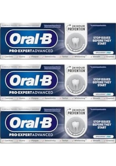 Oral-b Pro-expert Advanced Ekstra Beyazlık Diş Macunu 75 Ml 3lü Paket Ağız Kokusu Önleyici