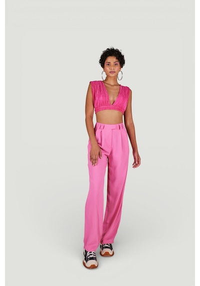 Holly Lolly Palazzo Kesim Yüksek Bel Palasia Pantolon Pembe