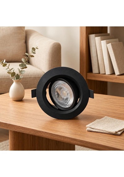 Ct-5200 Lal 7w 6500k Beyaz Işık Siyah Kasa Gömme Led Spot 470 Lümen 220v Yönlendirilebilir Sıva Altı Tavan Aydın Çok Renkli